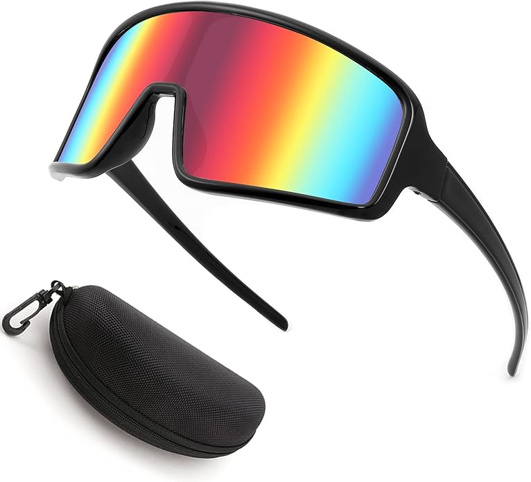 Karsaer Vision Sports Sunglasses Cycling Glasses Baseball Softball Sunglasses Unisex for Adult Youth Kids Boys Girls 8-16