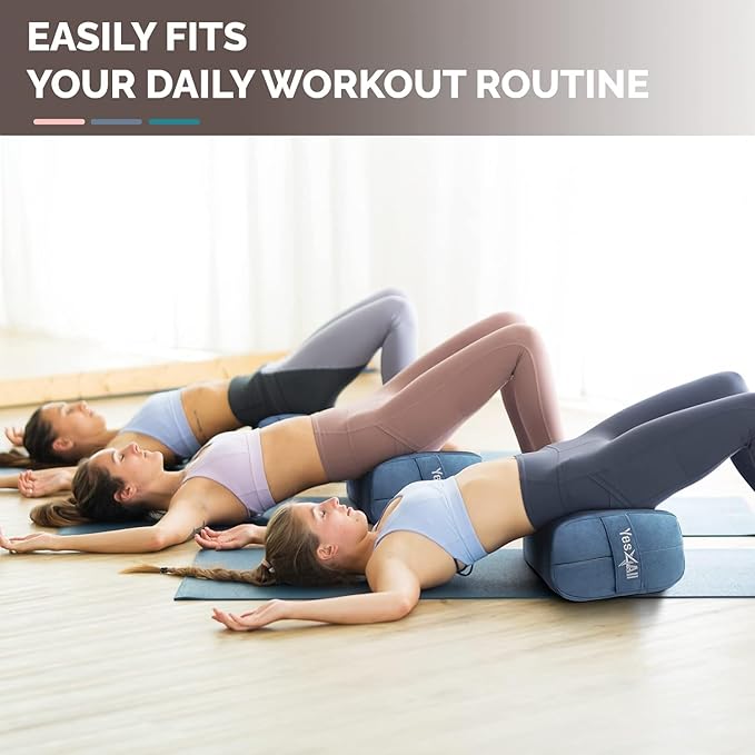 Yes4All Triple-Layer Sponge Yoga Bolster Pillow for Restorative Yoga & Meditation - Versatile Yoga Support Pillow, Balance & Poses Modification