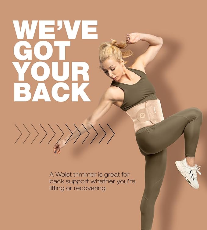 ActiveGear Premium Waist Trimmer & Trainer Belt for Men and Women - Sweat-Enhancing Slimming Wrap for Stomach, Adjustable Fit