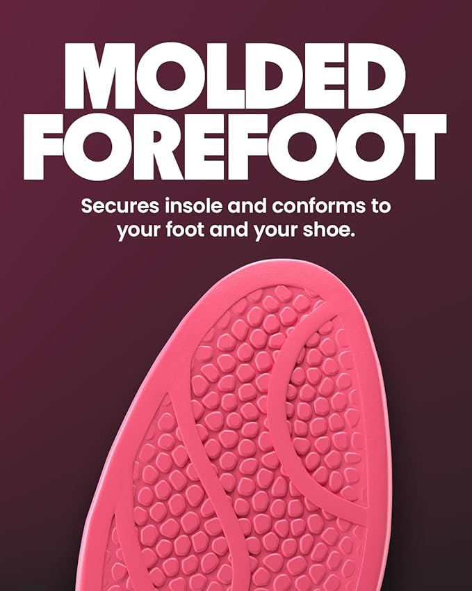 MOVE Baseline - All-Purpose Insoles - Sock Liner - Ultra Thin Shock Absorption - Maximum Freedom of Movement and Energy Return for Cleats, Shoes, Running, Basketball, Baseball (M17-17.5/WM18.5-19)