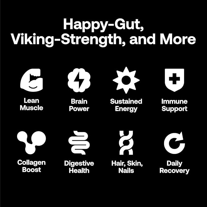 Happy Viking Berry Parfait Plant Protein Powder, Created by Venus Williams, 20G Protein, Low Carb, Keto, Vegan, Gluten-Free, Non-GMO, Superfoods, Complete Meal Replacement, 1 Canister (24 oz.)