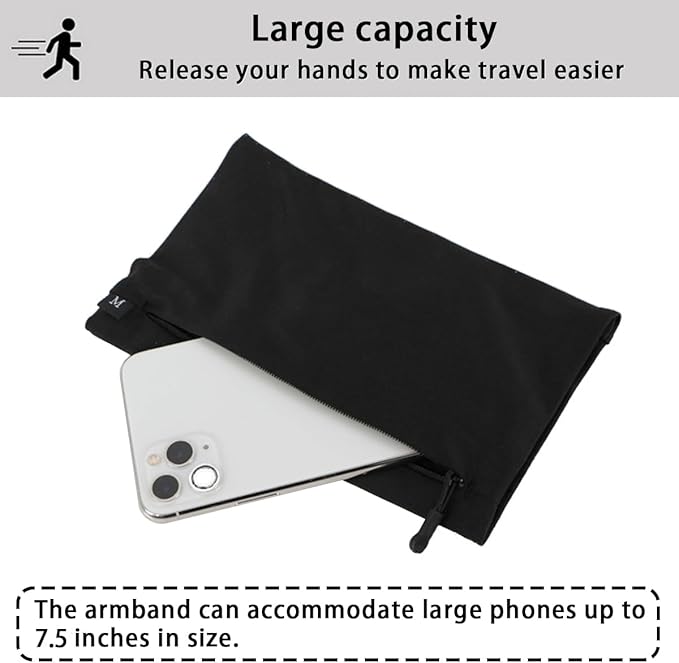Running Phone Armband for Men Women,Universal Arm Bands for Phones Below 7.5 Inches,Waterproof Cell Phone Armband for Hiking,Running,Cycling,Climbing(Star Stripes XL)