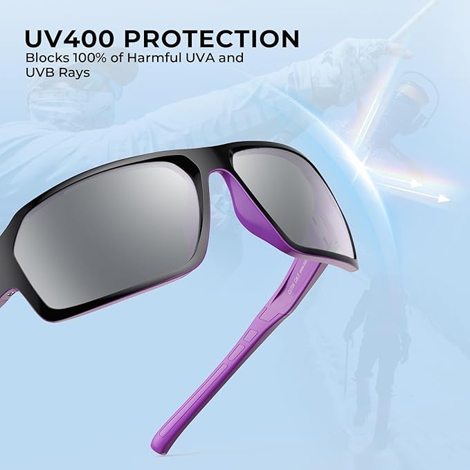 KastKing Chippewa Polarized Fishing Sunglasses, UV400 Protection Full Wrap Frame Sports Cycling Sunglasses, 1.0mm TAC Lenses