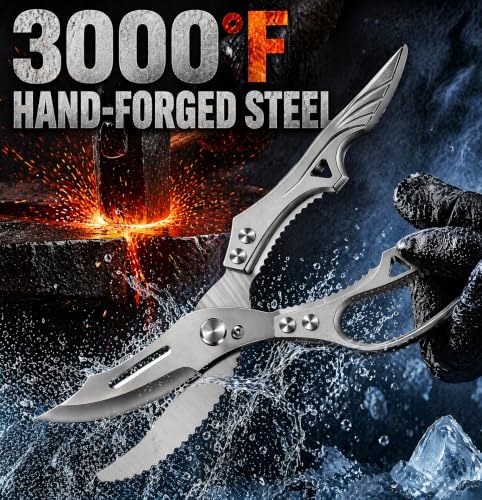 Heavy Duty Poultry Shears, Spring Loaded Kitchen Shears - Image 6