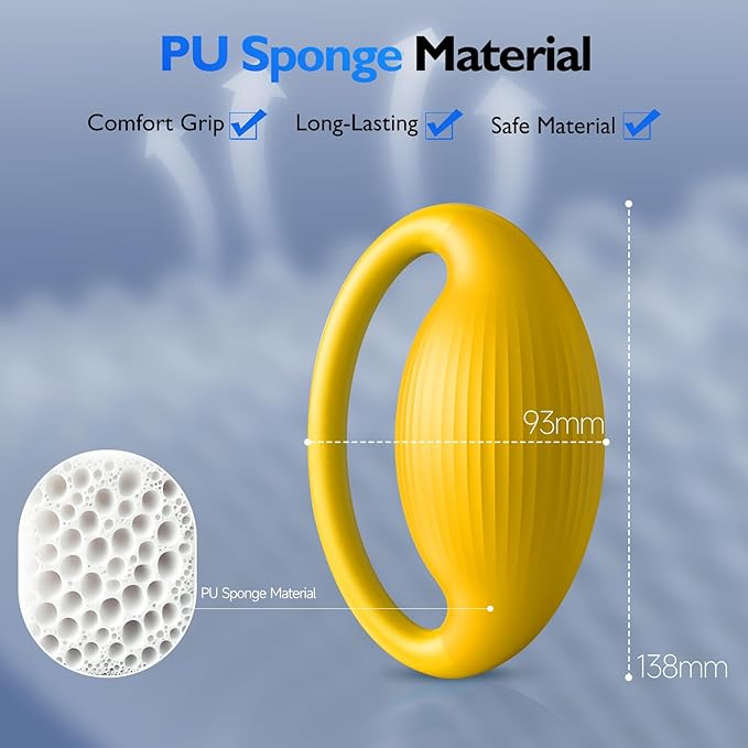 FitBeast Hand Exercise Balls - 3 Resistance Levels Stress Balls for Adults, Squeeze Balls for Hand Therapy, Rehabilitation, Arthritis, Muscle Building