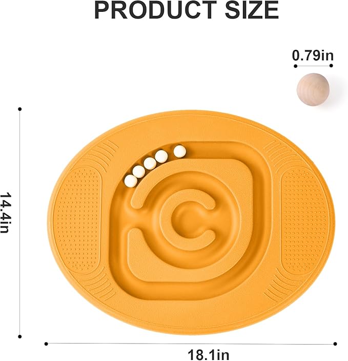 Balance Board for Kids with Maze - Plastic Wobble Board for Skiing Surfing Snowboard Training, Non-Slip Sensory Rocker Board for Toddlers 3-12, Core Strength Physical Therapy Equipment & Skateboard Balance Trainer