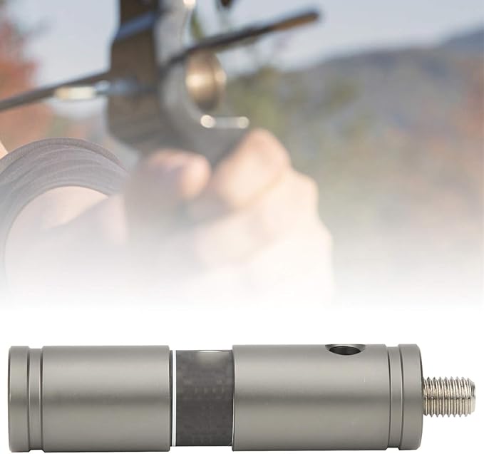3in Bow Stabilizer Balance Bar Extension Pole Rod, 3K Carbon Fiber Archery Balance Rod Shock Absorb Recurve Bow Stabilizer