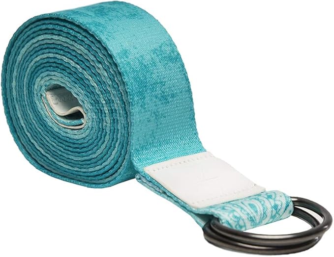 yogadesignlab YOGA DESIGN LAB | The Yoga Strap | Luxurious, Extra Long, Super Soft, Eco Printed | Studio Quality, Adjustable | Safely Stretch Further and Hold Longer | 8 ft Long