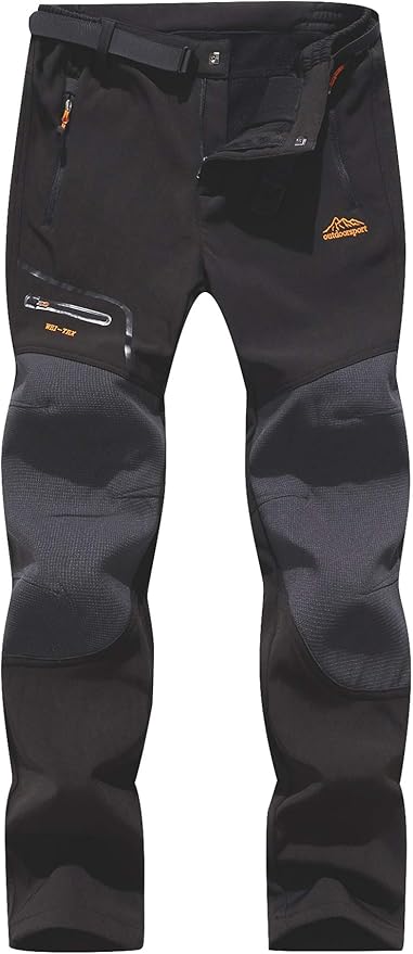 BenBoy Men's Snow Ski Outdoor Waterproof Windproof Fleece Cargo Hiking Pants