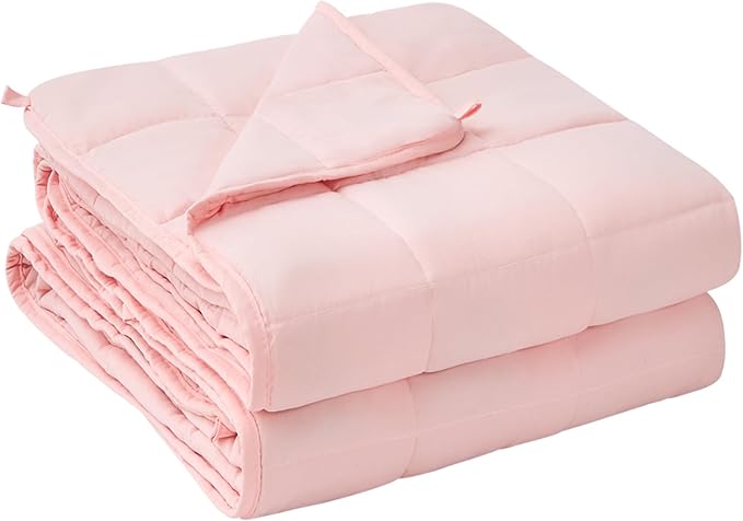 yescool Weighted Blanket for Adults (30 lbs, 88" x 104", Pink) Cooling Heavy Blanket for Sleeping Perfect for 290-310 lbs, King Size Breathable Blanket with Premium Glass Bead, Machine Washable