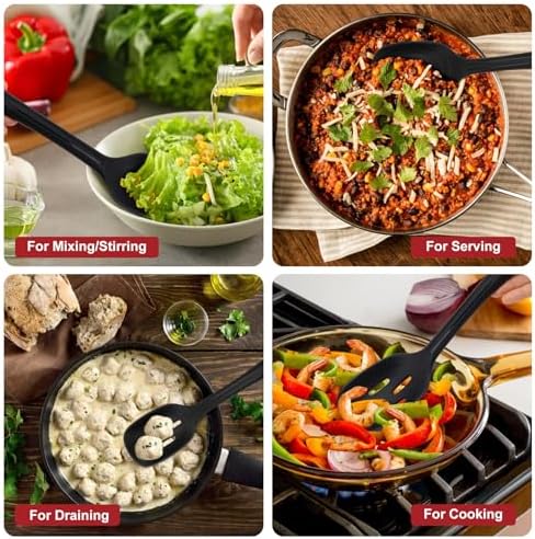 2 Pack Large Silicone Cooking Spoon - Image 4