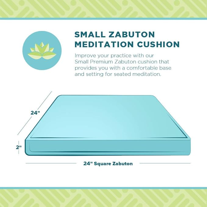 BEAN PRODUCTS MEDITATION CUSHION - Zabuton Meditation Pillows for Sitting on Floor, Yoga Cushion, Cotton Yoga Pillow, Zen Kneeling Prayer Pad- MADE IN USA - Standard 24x24x2, ROYAL BLUE