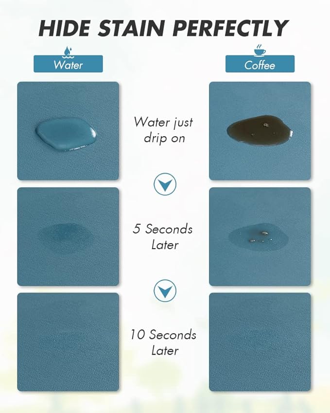 AMOAMI-Coffee Mat Hide Stain Rubber Backed Absorbent Dish Drying Mat for Kitchen Counter-Coffee Bar Accessories Fit Under Maker Machine Pot Espresso Machine Dish Rack Blue