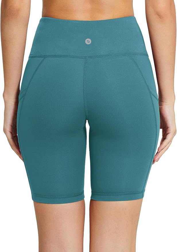 baleaf Women's 8"/ 5"/ 3" Biker Shorts High Waist Yoga Workout Gym Running Volleyball Spandex Shorts with Pockets