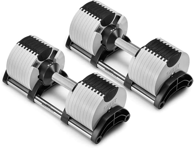 SMRTFT NUOBELL Adjustable Dumbbells | The Original All-in-One NUOBELL Adjustable Dumbbell Set | Feel Real Like Traditional Dumbbells | Highly Durable | Best 2 Year Warranty
