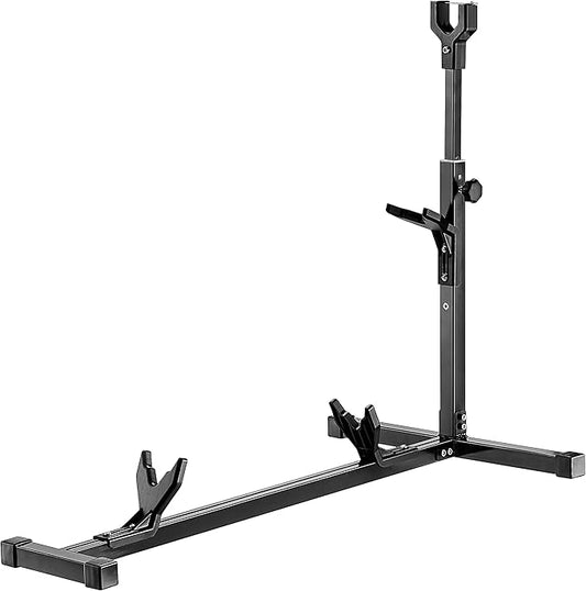 Ibera Two-Way Bike Stand for 20"-29" Wheels - Bicycle Stand for Vertical or Horizontal Storage - Adjustable, Floor-Mounted with Alloy Steel Frame - Space-Saving Bicycle Storage for Home or Garage