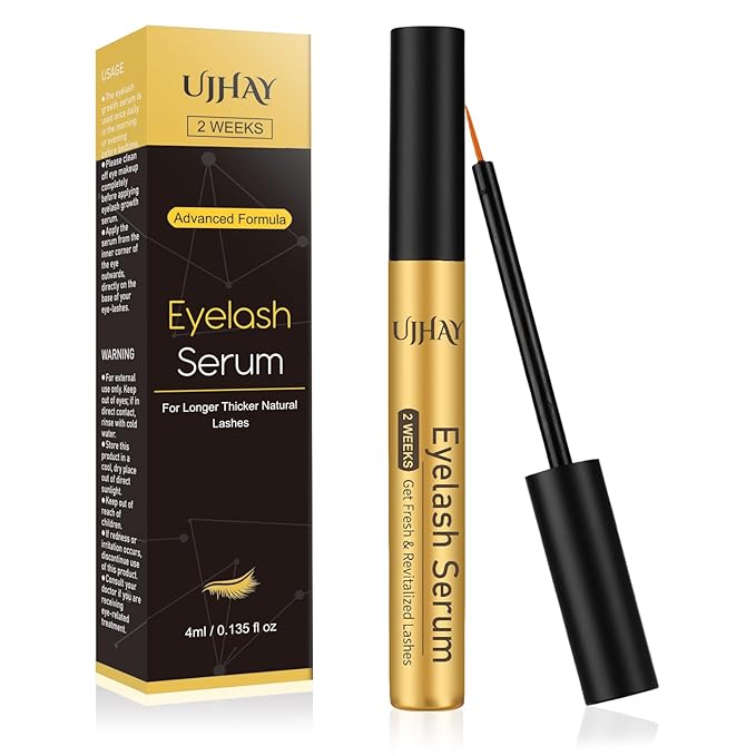 Eyelash Growth Serum for Thicker, Longer, Natural Lashes without Prostaglandin – Grow Luscious, Natural Lashes with Advanced Enhancer | Vegan & Cruelty-Free Treatment