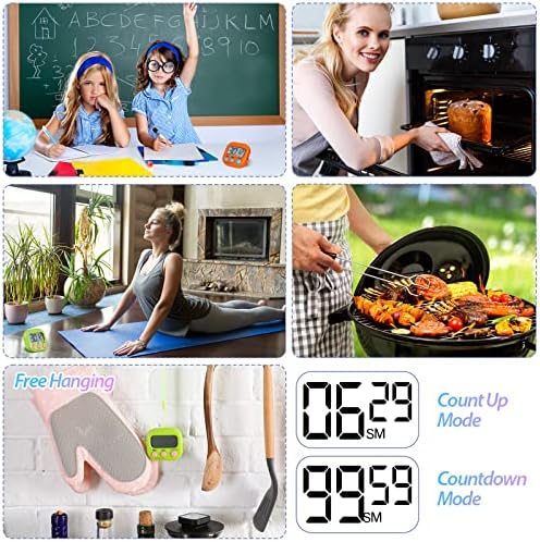 Weewooday 24 Pcs Digital Kitchen Timer Magnetic LCD Alarm - Image 6