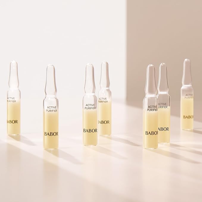 BABOR Active Purifier Ampoule Concentrates for Face with Tea Tree Oil, Refine, Purify, Revitalize Dull and Dry Skin, Clean & Vegan, Results in 7 Days