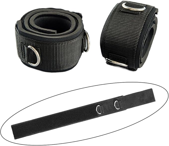 2Pcs Fitness Thigh Straps Soft Neoprene Padded Fitness Leg Exercise Attachment Adjustable Thigh Resistance Belt for Machines Gym Workout Speed Exercise Taekwondo Football Running