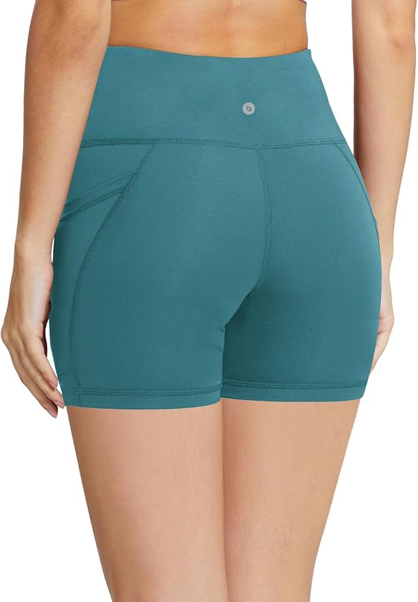 baleaf Women's 8"/ 5"/ 3" Biker Shorts High Waist Yoga Workout Gym Running Volleyball Spandex Shorts with Pockets