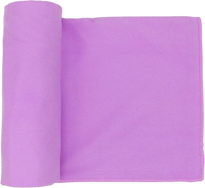 Eunzel 2 Pack Hot Yoga Towel Non Slip Yoga Mat Towel Non-Slip Sweat Absorbent Microfiber Towel for Hot Yoga, Pilates and Workout 72" x 26.5", Purple