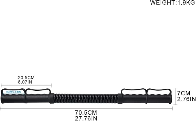 INNOLIFE Power Twister Bar, Adjustable Chest Expander, Upper Body Exercise Equipment for Chest Workout, Shoulder, Forearm, Bicep and Arm Strengthening Workout Equipment