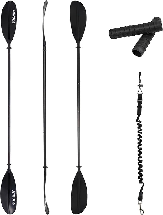 Kayak Paddle Aluminum Shaft Paddle with Nylon Blades, Floating Adjustable Kayaking Oars, 3 Piece, 220-240cm/86-94 Inches,Black/Rose/Teal/Black/Orange/Grey