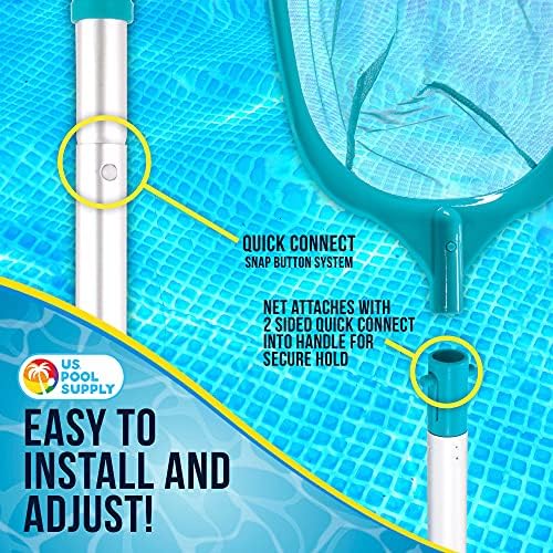 U.S. Pool Supply Swimming Pool 5 Foot Leaf Skimmer Net - Image 5