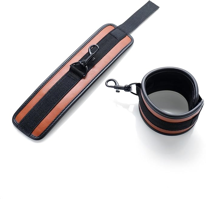 6pcs Black PU Adjustable Straps Sports Training Fitness Gear Home Yoga Set