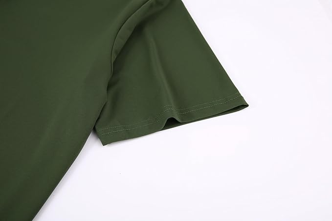 Alex Vando Mens Golf Shirt Moisture Wicking Quick-Dry Solid Short Sleeve Polo Shirts for Men