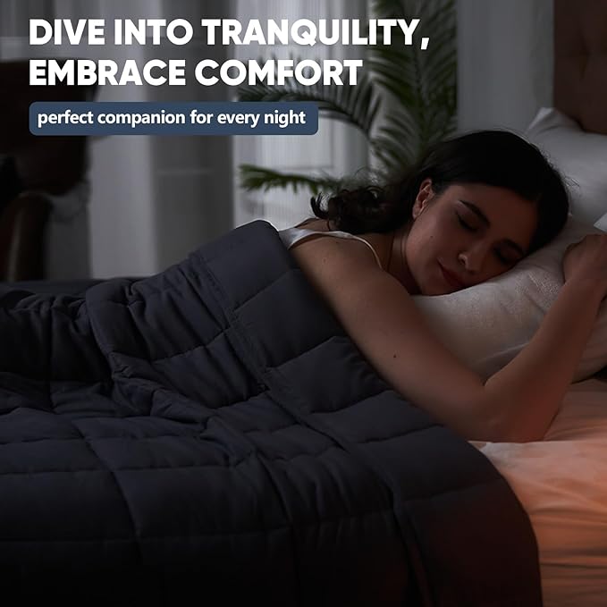 yescool King Size Weighted Blanket for Adults (30 lbs, 80” x 87”, Grey) Cooling Heavy Blanket for Sleeping Perfect for 290-310 lbs, Breathable Blanket for Adults & Couple All Season, Machine Washable