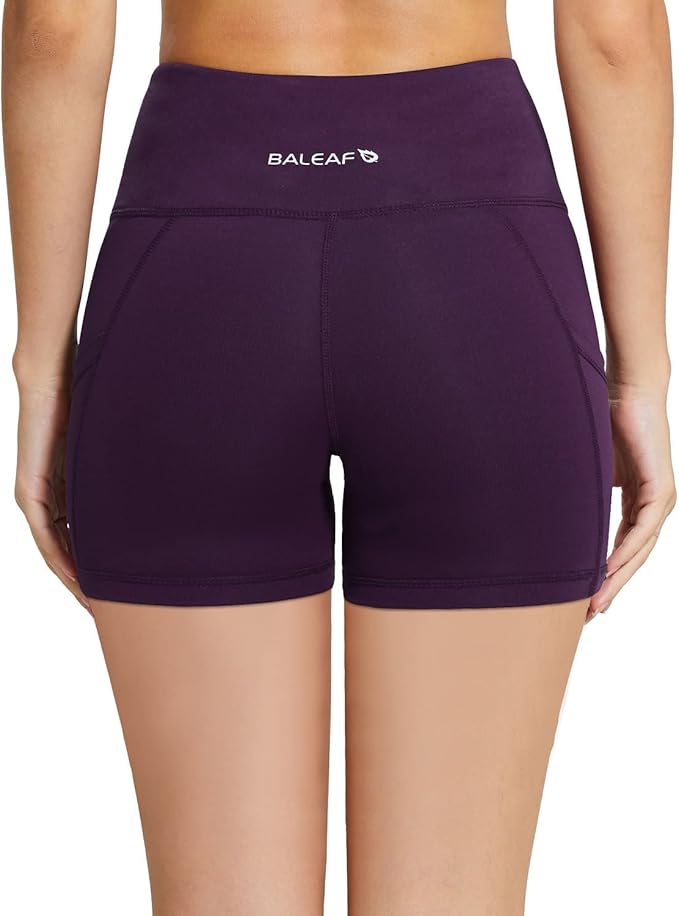 baleaf Women's 8"/ 5"/ 3" Biker Shorts High Waist Yoga Workout Gym Running Volleyball Spandex Shorts with Pockets