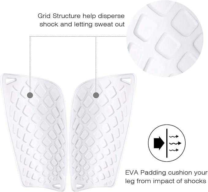Gonex Soccer Shin Guards for Kids Adult, Youth Boys Girls Shin Guards Slip in Soccer Shin Pad Sleeves Canilleras for Football Games, EVA Cushion Protection Reduce Shocks & Injuries