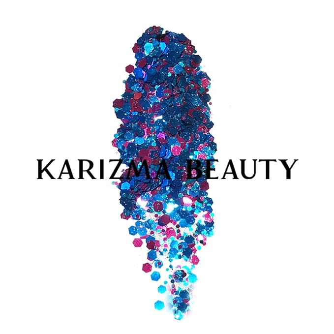 KARIZMA Mermaid Glitter - 10g Chunky Face, Hair, Eye & Body Glitter for Women. Rave & Festival Accessories