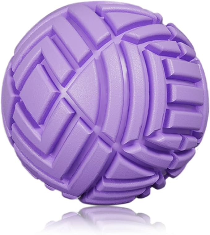 Tetop Fitness Muscle Massage Ball, 3.15in, Therapy Ball for Trigger Point Massage, Myofascial release, Mobility ball for Exercise & Recovery (Purple)