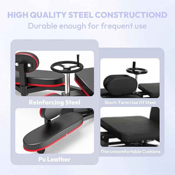 Pro Leg Stretcher 330LBS Leg Stretch Machine Heavy Duty Steel Frame Leg Stretcher Machine Training Fitness Equipment Leg Stretcher for Home Gym