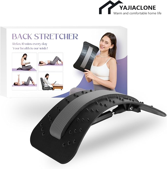 Back Stretcher for Lower Back Pain Relief，Adjustable, Portable, Durable-Unique Labor Day & Back to School Gifts,Sports Fitness Relaxations Gift，Home Office Travel Essentials.