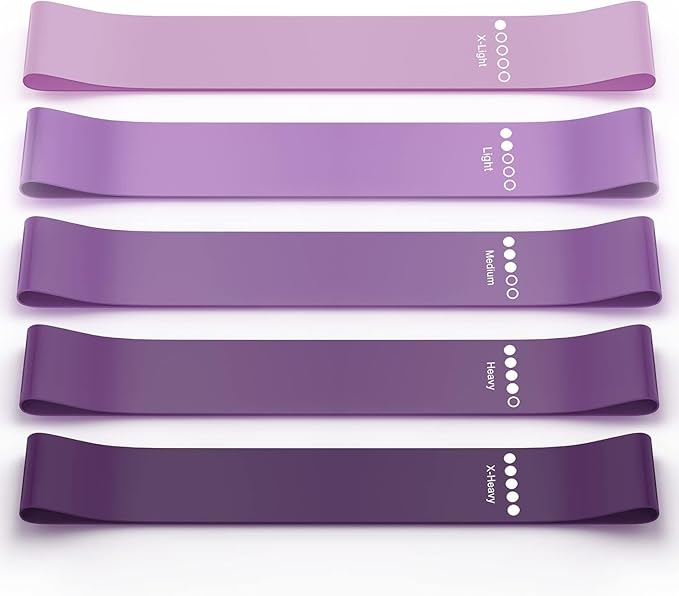 Resistance Bands for Working Out, Elastic Pilates Flexbands for Physical Therapy Yoga, Stretch Exercice Loop Bands for Booty Legs