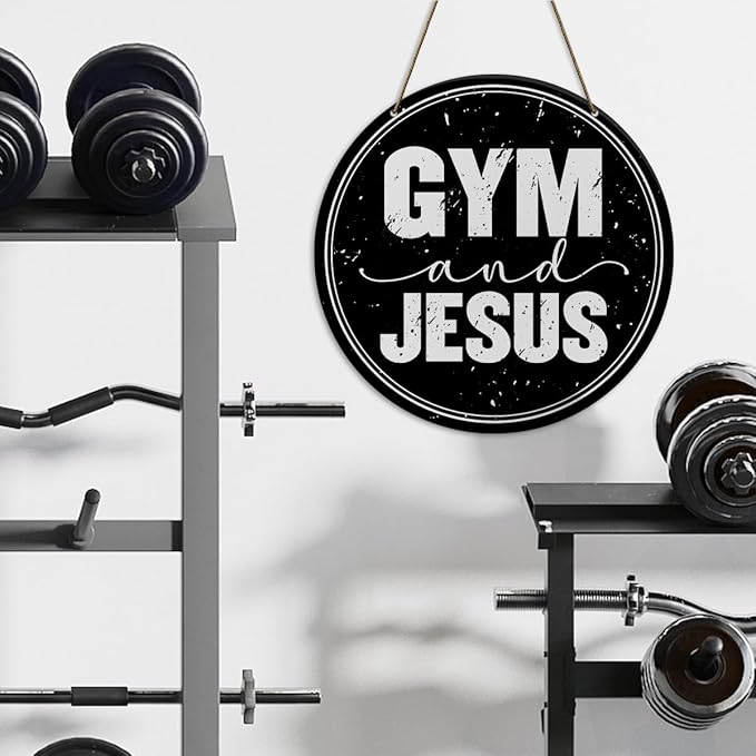 Gym Sign Decor, Home Gym Sign, Workout Room Fitness Room Decor Gym Sign Decoration, Gym Gift for Trainer Exercise Lover, Gym And Gym