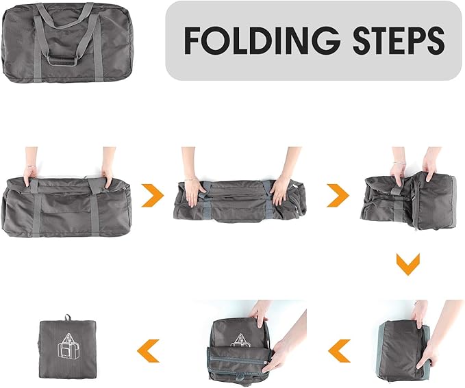 WANDF Foldable Travel Duffel Bag 60-120L Duffle Carry on for Women and Men