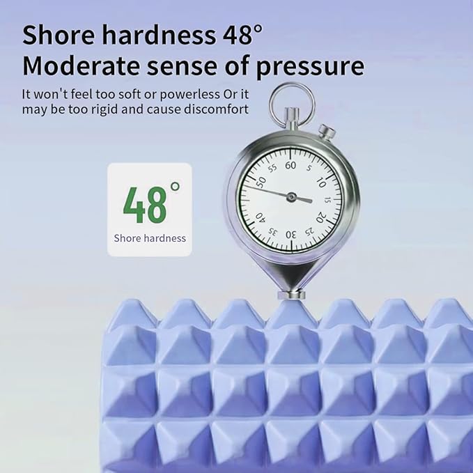 New Upgrade Bracket Foam Roller, 21 Inch Firm Deep Tissue Muscle Massager for Back Leg Pain & Sore Muscles (Blue)