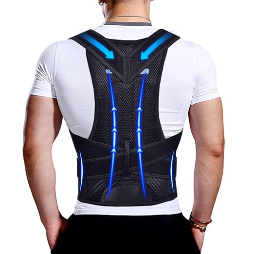 Upgraded Posture Corrector Back Brace for Men and Women, New Version Lumbar Support for Posture Improving and Pain Relief, Full Back Support for Neck, Shoulder, Waist Pain