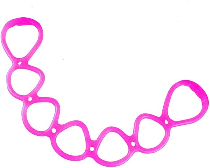 7 Rings Stretch Exercise Band, Portable Silicone Elastic Resistance Band Pilates Flexbands Yoga Stretching Strap Physical Therapy Rehab Belt, Home Gym Workout Equipment for Full Body Exercise