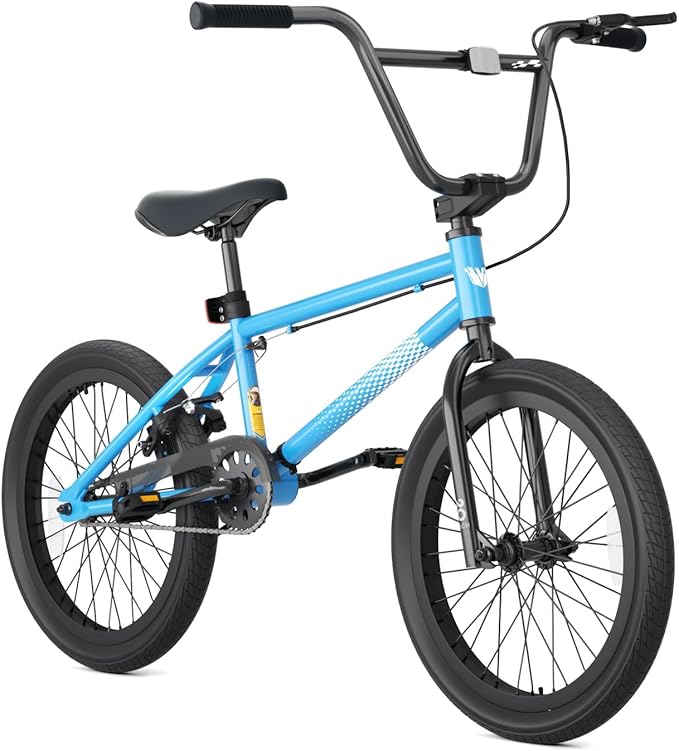 67i Boys BMX Bike 18/20 Inch Ages 8-12 Kids Bicycle with Front Rear U Brake Adjustable Seat Iron Fork 2.09" Wide Tires