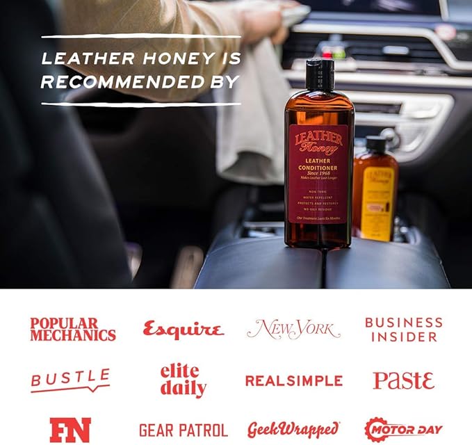 Leather Honey Leather Conditioner, Non-Toxic & Made in The USA Since 1968. Protect & Restore Leather Couches & Furniture, Car Interiors, Boots, Jackets, Shoes, Bags & Accessories. Safe for Any Colors
