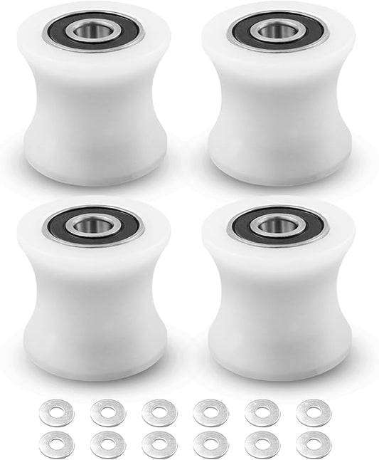 Total Trainer Rollers Wheels Set of 4 Fit for Models DLX DLX II DLX III Adv DLX Pilates Pilates Pro 2500 3000 4000 570 2000, White