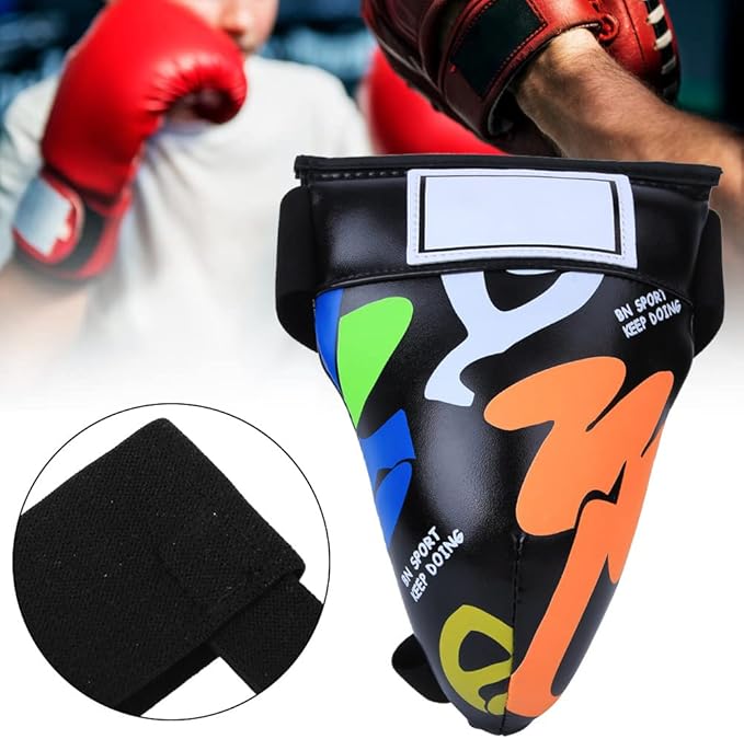 Groin Protector Boxing, Groin Guard, Boxing Body Protector, Graffiti Jockstrap Groin Guard Gear, for Boxing Sanda Taekwondo Training
