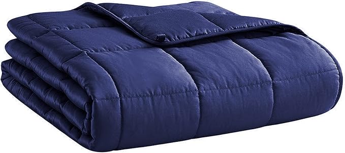 L'AGRATY Weighted Blanket - 48"x72" 20lbs Cooling Breathable Heavy Blanket Microfiber Material with Glass Beads for Adult All-Season Summer Fall Winter Soft Thick Comfort