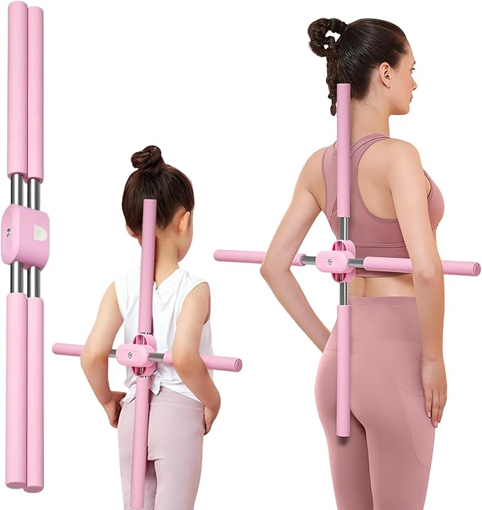 Posture Corrector Yoga Cross Stick - Back Pain Relief for Adult And Child，Back Cross Orthosis Yoga Stick, Improving Hunchback And Chest Back Support Posture, Orthosis Can Stretch 23.6-35.4in